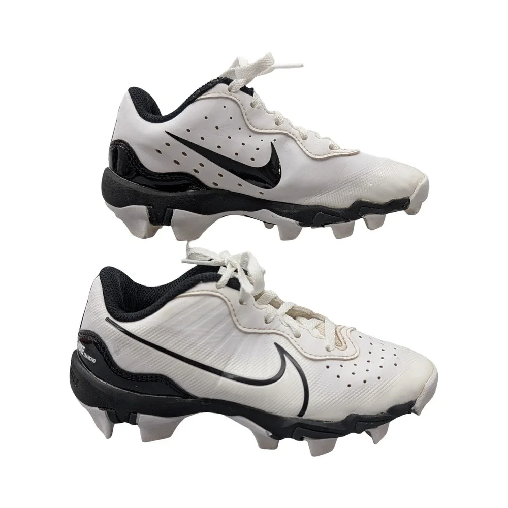 Nike Alpha Huarache‎ Fastpitch Baseball Cleats White Black DJ6525-101 Size 13C
